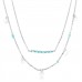 Silver Tone and Turquoise Summer Necklace