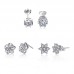 Set of Three Crystal Earrings 