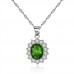 7.70 CTTW EMERALD GREEN SIMULATED SAPPHIRE SET