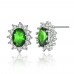 7.70 CTTW EMERALD GREEN SIMULATED SAPPHIRE SET