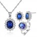 7.70 CTTW BLUE SAPPHIRE TRI-SET