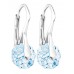 Rhodium Plated Briolette Round Earrings with Genuine 8mm Crystals from Swarovski®