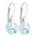 Rhodium Plated Briolette Round Earrings with Genuine 8mm Crystals from Swarovski®
