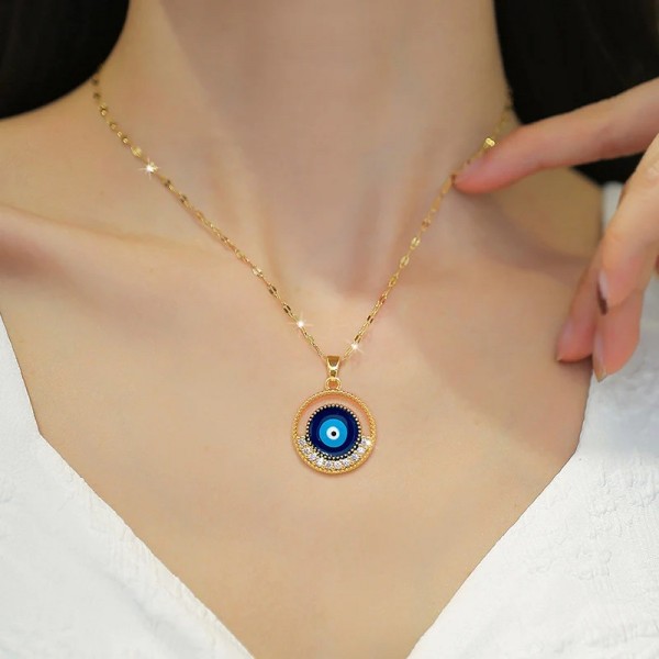 Gold Evil eye pendant