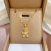 Gold Crystal Teddy bear pendant