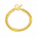 Gold double row crystal bracelet