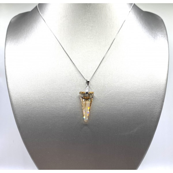 SWAROVSKI® Crystal Spike Pendant – Golden Shadow