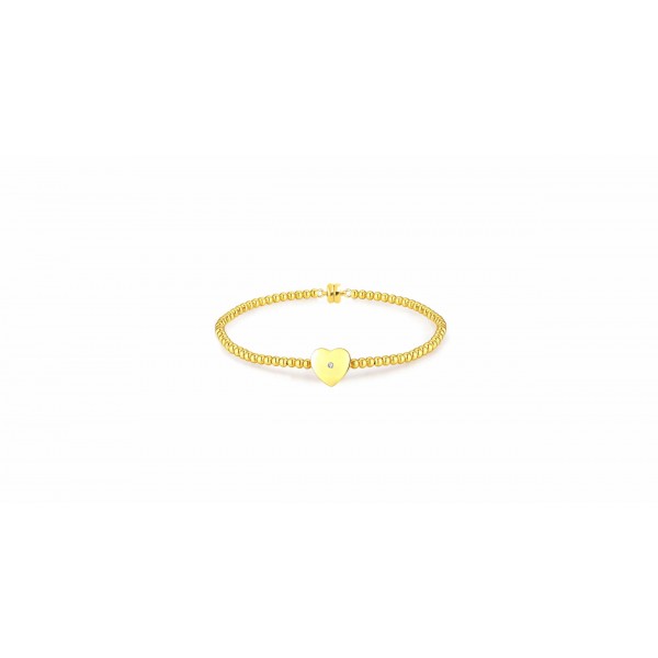 Natural Diamond Gold Plated Magnetic Clasp Bracelet