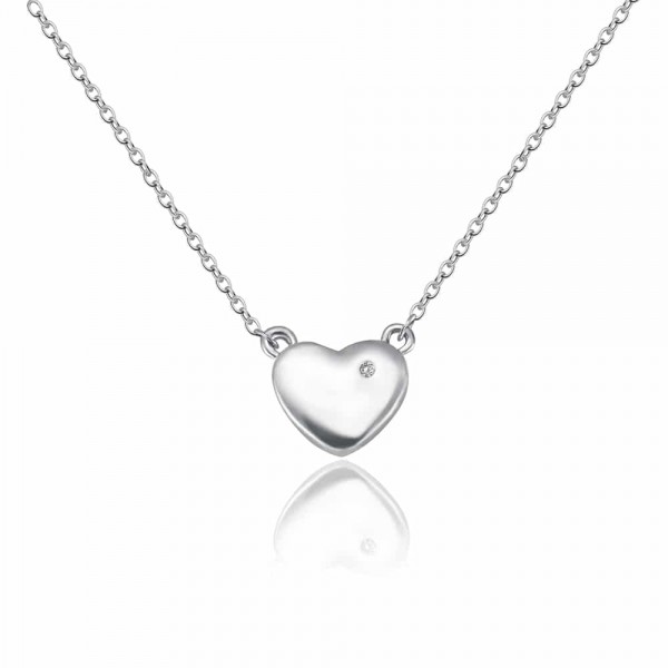 Natural Diamond Heart Pendant cttw 0.005