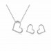 Diamond pendant & earring set cttw 0.045