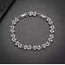 Pink Crystal Wavelet Bracelet with Pink & Clear Stones for Women