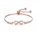Infinity Crystal Bracelet with Adjustable Strap - Available in Silver, Gold or Rose Gold