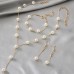 Three Piece Pearl Drop Necklace, Bracelet & Earring Set in Gold or Silver