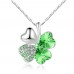 4 Leaf Clover Pendant Plated with Rhodium