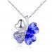 4 Leaf Clover Pendant Plated with Rhodium