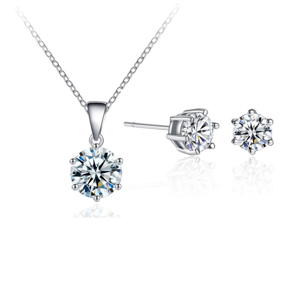 Solitaire Pendant & Stud Earrings Set with crystals from Swarovski®