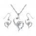 Heart Shaped Crystal & Rhodium Plated Plating Set for Mum with crystals from Swarovski®