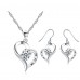 Heart Shaped Crystal & Rhodium Plated Plating Set for Mum with crystals from Swarovski®