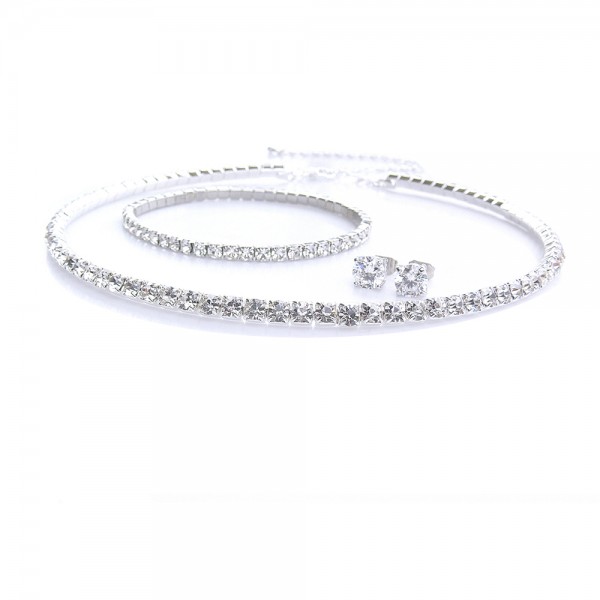 Cubic Zirconia Trio Jewellery Set