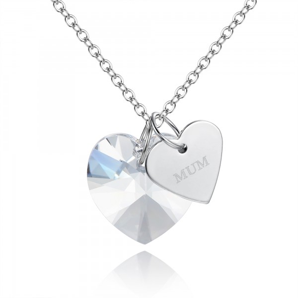 Large Heart Crystal Pendant 15mm MADE with with crystals from Swarovski®, Especially For Mum
