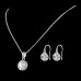 Solitaire Pendant & Drop Earrings Set with crystals from Swarovski®