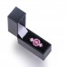 2.5 CARAT Brilliant Cut Pink Lab-Created Sapphire 10K Black Gold Filled Ring