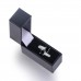 1.5 CARAT Brilliant Cut Black Lab-Created Sapphires Rhodium Plated Ring