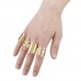 Set of 4 Yellow Gold Colour Dress Fashion Rings