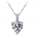 7.33 CARAT Clear Lab-Created Sapphire Rhodium Plated Tri-Set