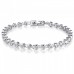 3ct Lab-Created Sapphire Rhodium Plated Bracelet