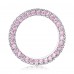 3.00CT Pink Created Lab-Created Sapphire Rhodium Plated Eternity Band