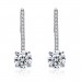 3 CARAT LAB-CREATED SAPPHIRE CLEAR DROP RHODIUM PLATED EARRINGS