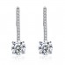 3 CARAT LAB-CREATED SAPPHIRE CLEAR DROP RHODIUM PLATED EARRINGS
