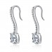 3 CARAT LAB-CREATED SAPPHIRE CLEAR DROP RHODIUM PLATED EARRINGS
