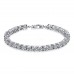 7ct Brilliant Cut Lab-Created Sapphire Rhodium Plated Tennis Bracelet