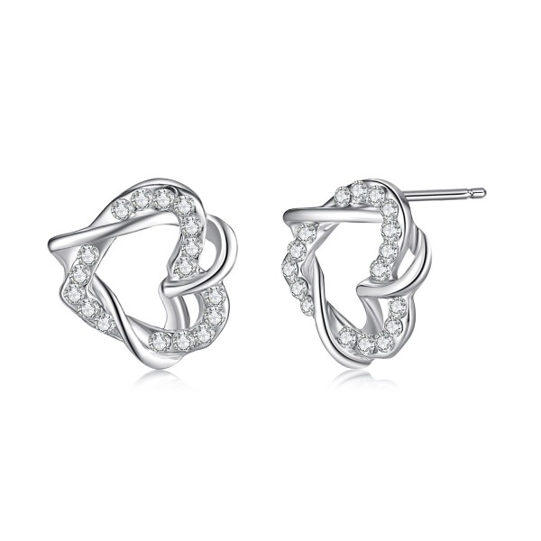 Twisted Double Heart Earrings