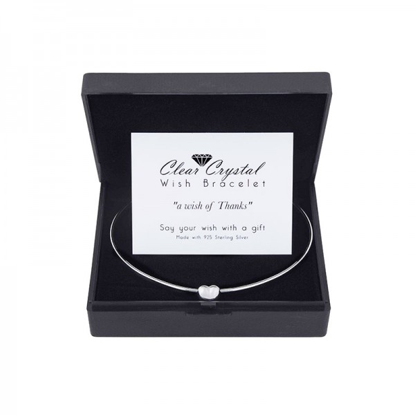 Wish Bracelet plated with Sterling Silver with Love Card
