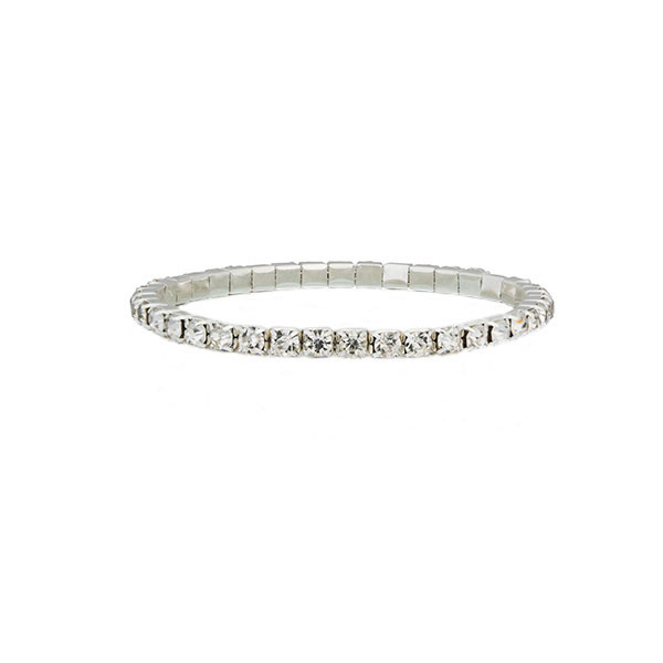 Single Row Tennis Bracelet made with Czech Crystals & Sterling Silver