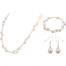 Freshwater Pearl Set in Pink